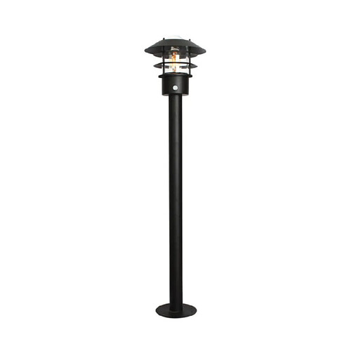 Elstead Lighting Borne de jardin Helsingor Acier inoxydable,verre transparent Noir