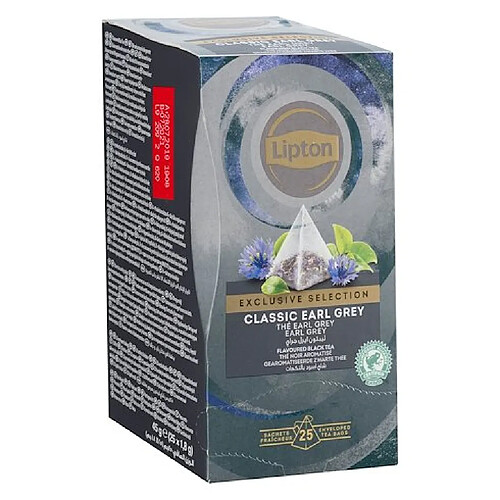 Thé Earl Grey Lipton Pyramid - Boîte de 25 sachets