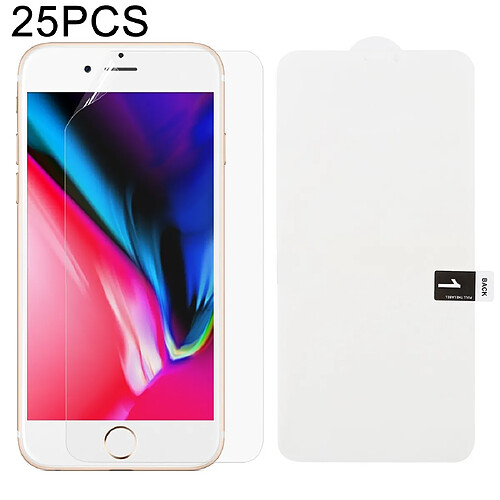 Wewoo Protection écran Protecteur frontal à couverture intégrale en film d'hydrogel doux de 25 PCS avec alcool coton + carte à gratter pour iPhone 7 Plus / 8 Plus