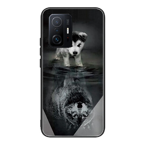 Coque en TPU anti-rayures chien et loup pour votre Xiaomi 11T/11T Pro