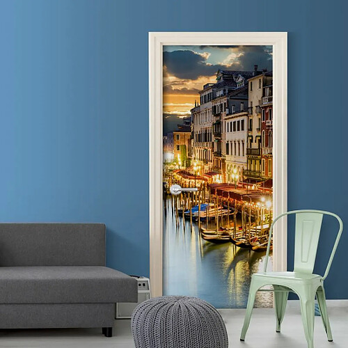 Paris Prix Papier Peint pour Porte Venetian Harbour 210x90cm