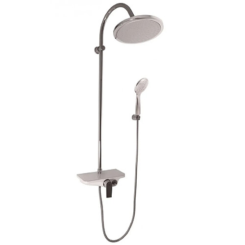 Rav Colonne de douche MURRAY avec étagère murale 106 cm - en chrome blanc