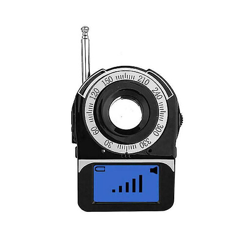 Chrono Mini détecteur d'espion sans fil RF GSM Anti-Spy Bug avec objectif de caméra cachée et détecteur de scanner pour protéger votre vie privée,(noir)