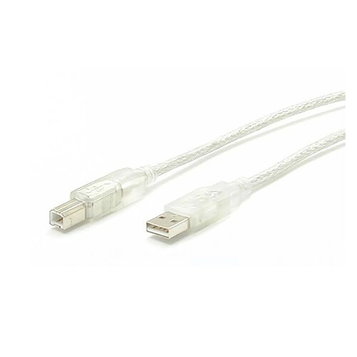 StarTech.com 10 ft. Transparent USB Cable A-B M/M câble USB 3,05 m