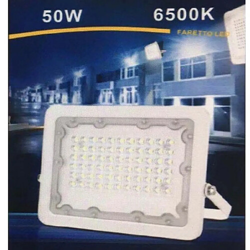 Tradex LED 50 W ULTRA SLIM BLANC EXTÉRIEUR LUMIÈRE NATURELLE 4000K FROID 6500K FS50W-B