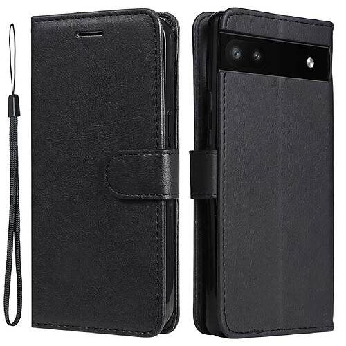 Htdmobiles Housse pour Google Pixel 6a 5G - etui coque pochette portefeuille + film ecran - NOIR