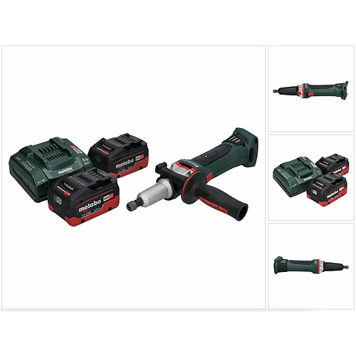 Metabo GA 18 LTX G Meuleuse droite sans fil 18 V 6 mm + 2x Batteries 5,5 Ah + Chargeur