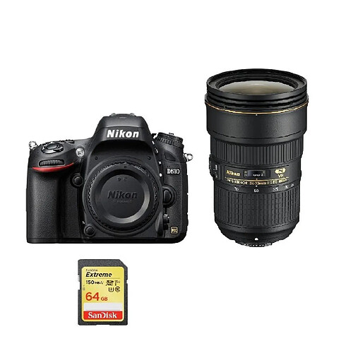 NIKON D610 + AF-S 24-70MM F2.8E ED VR + 64GB SD card