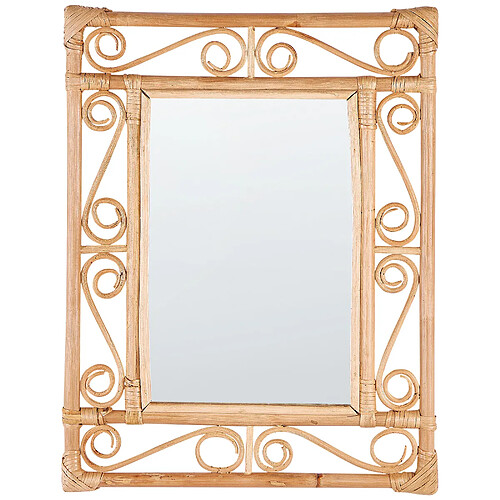 Beliani Miroir AMANU 52 cm Naturel