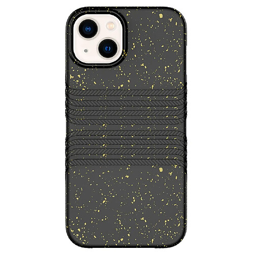 Coque en TPU + paille de blé léger, entièrement biodégradable, anti-rayures pour votre iPhone 13 mini 5.4 pouces - noir