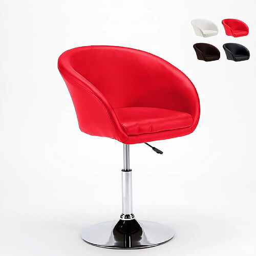 Superstool Tabouret Fauteuil en faux cuir Austin Design moderne | Rouge