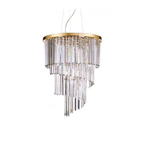 Ideal Lux Chandelier Carlton Métal Or 12 ampoules 82cm