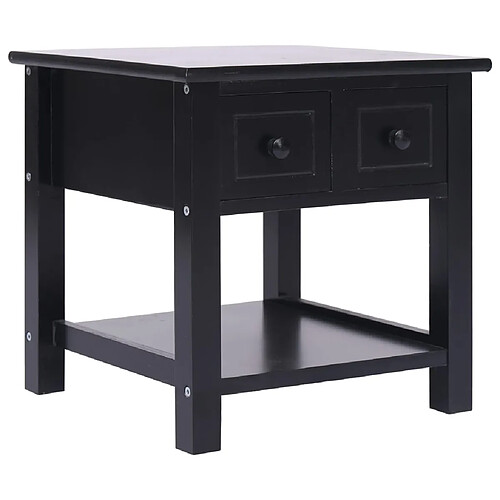 vidaXL Table d'appoint Noir 40x40x40 cm Bois de Paulownia