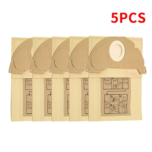 Sacs filtrants en papier pour aspirateur pour Karcher série A2000, 5 pièces, sac à poussière de remplacement, WD2.250 6.904 322.0