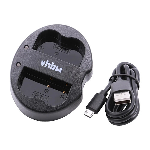 vhbw micro USB chargeur double câble de charge pour batterie de caméra Nikon EN-EL3, EN-EL3a, EN-EL3e