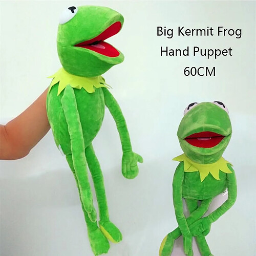 Universal Cadeau de peluche douce, marionnette artisanale, grenouille Kimmit, 60 cm(Vert)