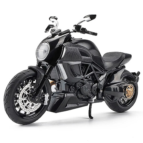 Universal Ducati Yen moule fonderie véhicule collection hobby moto modèle jouet cadeau d'anniversaire enfant 1: 12(Le noir)