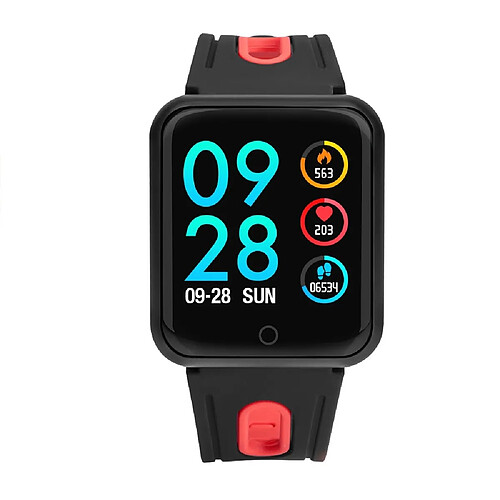 Wewoo Bracelet connecté P68 1.3 pouces écran couleur IPS Smartwatch IP68 étanchebracelet en siliconerappel des appels de soutien / surveillance de la fréquence cardiaque / de la pression artérielle / du sommeil / de l'oxygène dans le sang rouge