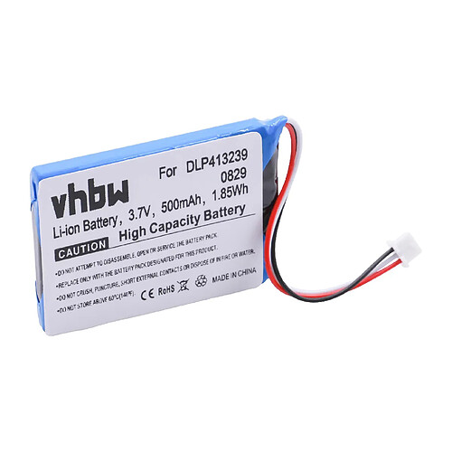 Vhbw Batterie LI-ION 500mAh 3.7V noir compatible pour AEG Fame 510 remplace DLP413239, 0829