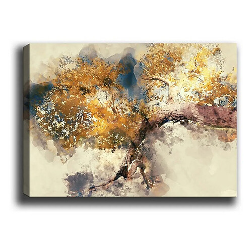 EPIKASA Impression sur Toile Arbre Abstrait, Orange, Polyester, 70x3x50 cm