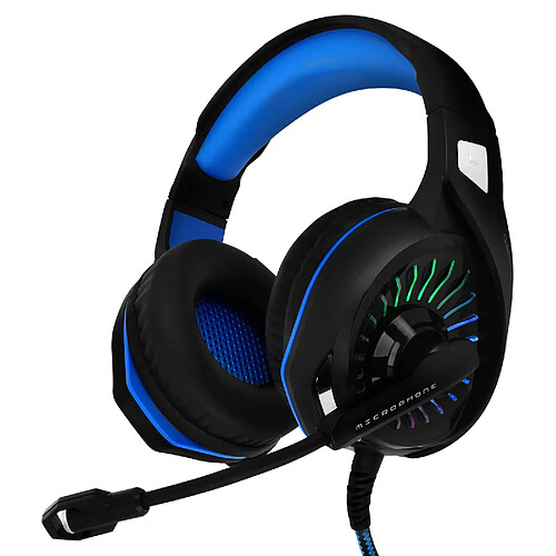 Casque Gamer Filaire Jack 3.5mm avec Micro Réglable Lumière RGB GM6020 LinQ Noir