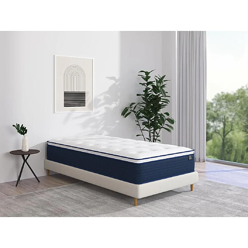 Vente-Unique Matelas 80 x 200 cm ressorts ensachés et surmatelas intégré ép.24cm - ALTIER de YSMÉE