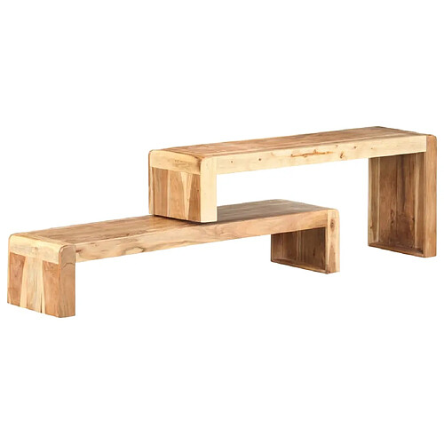 vidaXL Meubles TV 2 pcs Bois d'acacia massif