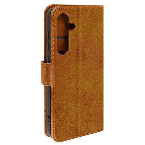 Avizar Housse pour Samsung Galaxy S24 Portefeuille Support Style Vintage Camel