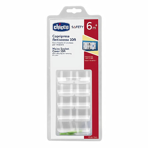 CHICCO Lot de 10 Caches prises avec clés