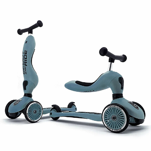 Scoot & Ride Porteur évolutif Highwaykick 1 Bleu acier - SCOOT AND RIDE