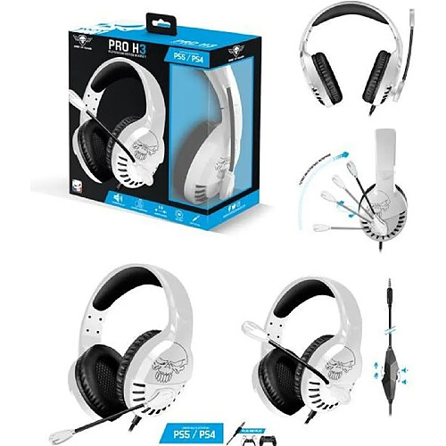 Spirit of Gamer Casque GAMER PRO-H3 gaming PLAYSTATION PS5 PS4 BLANC