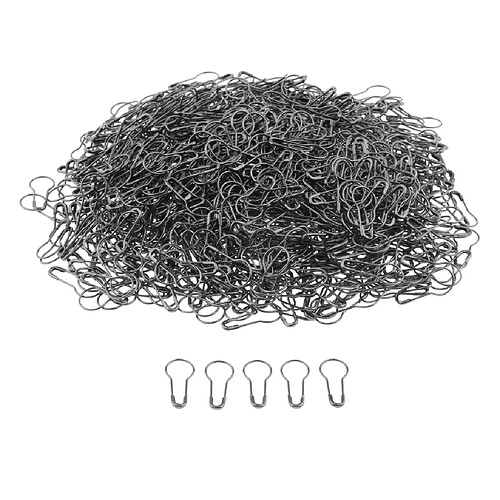 1000 Pcs En Forme De Calebasse En Métal Gourde Poire Ampoule De Sécurité Pin Tag Fixation Noir