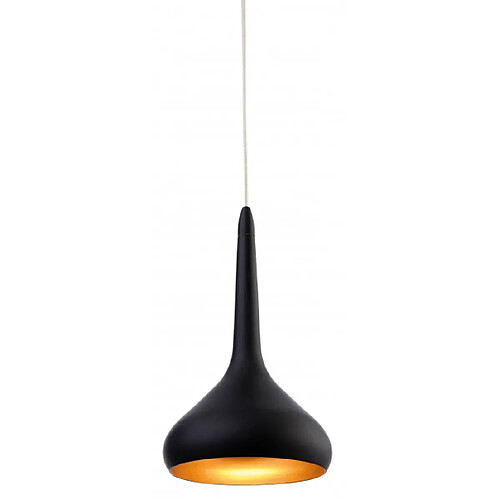 Luminaire Center Suspension 1 ampoule Bar, noir / or