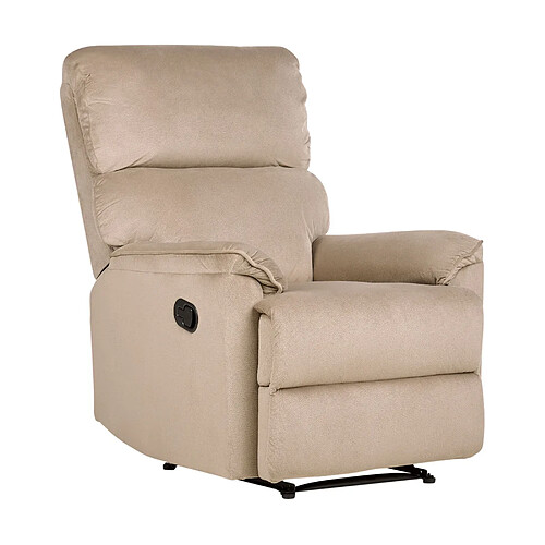 Beliani Fauteuil EVERTON Tissu Marron clair