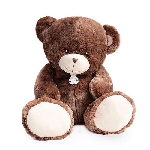 Doudou et Compagnie Histoire d'Ours Bellydou marron 90cm