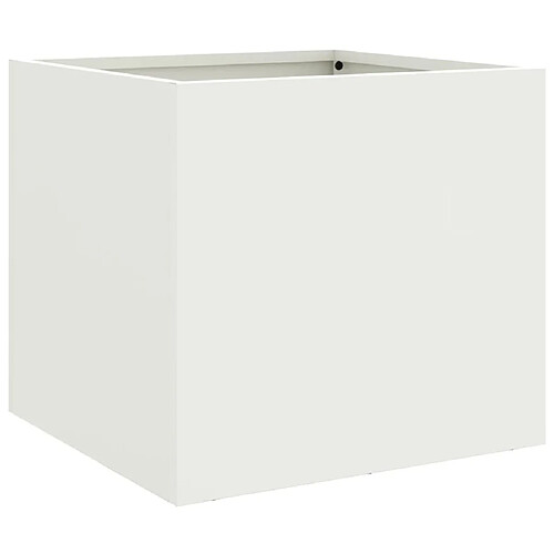 Maison Chic Jardinière,Bac à fleurs - pot de fleur blanc 32x30x29 cm acier laminé à froid -GKD61878