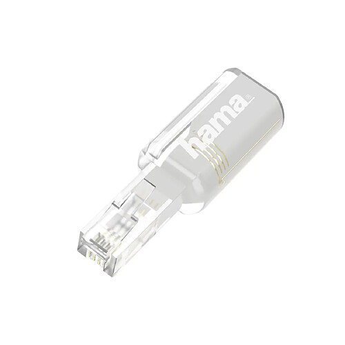 HAMA Adaptateur antitorsion, transparent/blanc