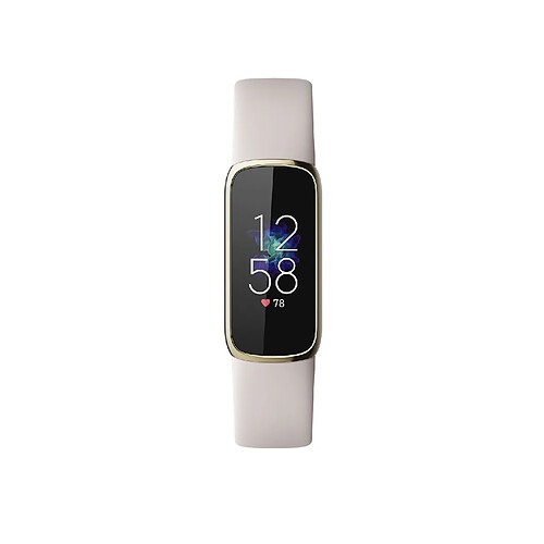 Fitbit Luxe AMOLED Bracelet connecté Or, Blanc