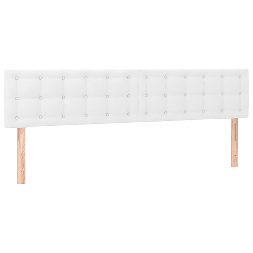 Maison Chic Lot de 2 Têtes de lit design Blanc pour chambre - Décoration de lit 90x5x78/88 cm Similicuir -MN85845