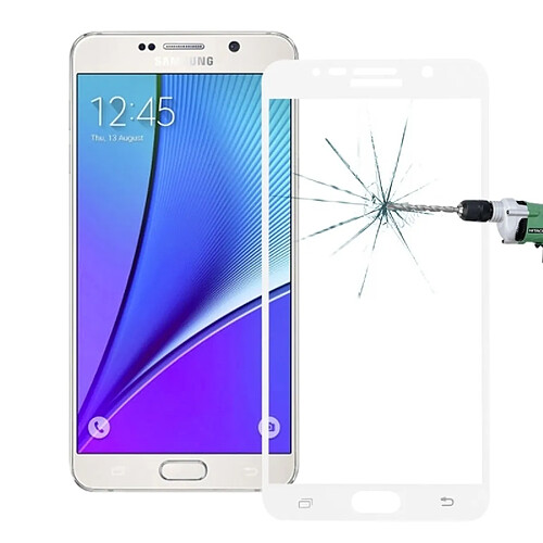 Wewoo Verre trempé blanc pour Samsung Galaxy Note 5 / N920 0.26mm 9 H Surface Dureté Antidéflagrant Colorisé Sérigraphié Film Plein Écran