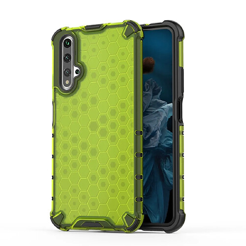 Wewoo Coque Pour Huawei Nova 5T Shockproof Honeycomb PC + TPU Case Green