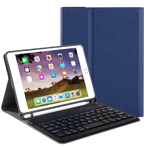 Apple iPad 10.2 en 2019 Amovible Wireless Bluetooth Keyboard Tablet Universal Bluetooth Keyboard Case Day | Keyboard (Bleu)