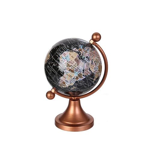 The Home Deco Factory Globe terrestre en métal - H.14cm - Marron cuivré