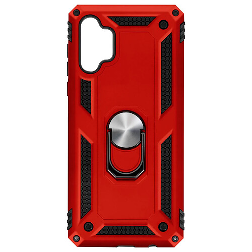 Avizar Coque Samsung Galaxy A32 5G Antichoc Bi-matière Bague Support Vidéo rouge