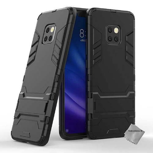 Htdmobiles Coque rigide anti choc pour Huawei Mate 20 Pro + verre trempe - NOIR