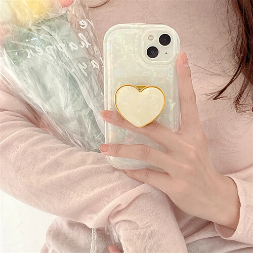 GUPBOO Étui pour iPhone11ProMax Laser Shell Pattern Love Coque de téléphone simple en silicone