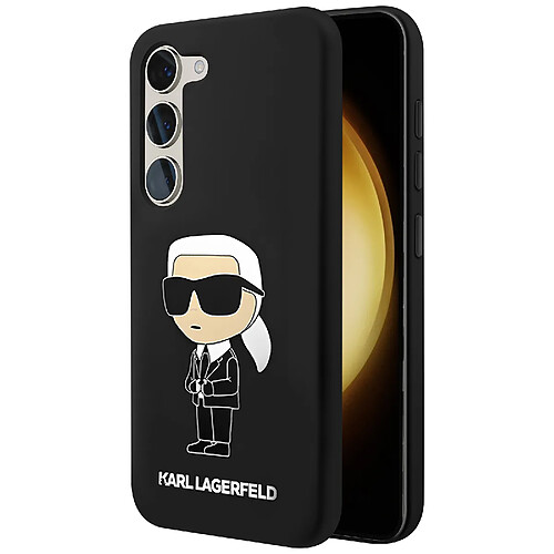 Karl Lagerfeld Coque pour Samsung Galaxy S23 Bi-matière Bords Surélevés Noir