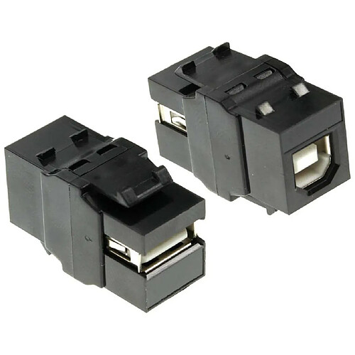 InLine Module Snap-In USB 2.0, USB 2.0 A femelle / femelle, boîtier blanc