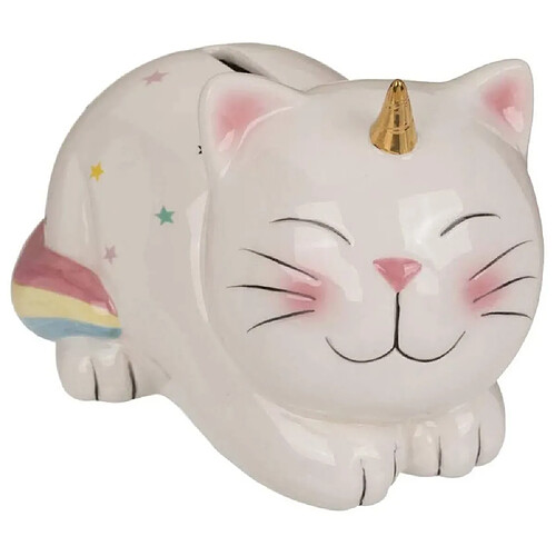 Out Of The Blue Tirelire Chat licorne 12 cm