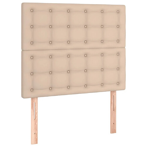 Maison Chic Lot de 2 Têtes de lit design pour chambre - Décoration de lit Cappuccino 100x5x78/88 cm Similicuir -MN79762